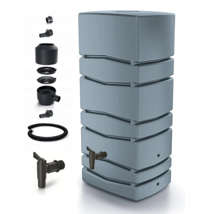 Zestaw Zbiornik 650L na wodę +zbieracz wody AQUA TOWER szary PROSPERPLAST - Sklep Profitank