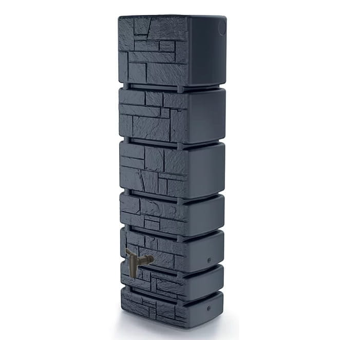 Zbiornik 350L na deszczówkę TOWER STONE antracyt PROSPERPLAST - Sklep Profitank