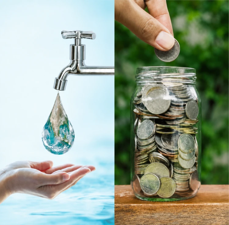 Zbiornik 720L na deszczówkę GRANIT PROSPERPLAST Z KRANIKIEM SREBRNYM - Sklep Profitank