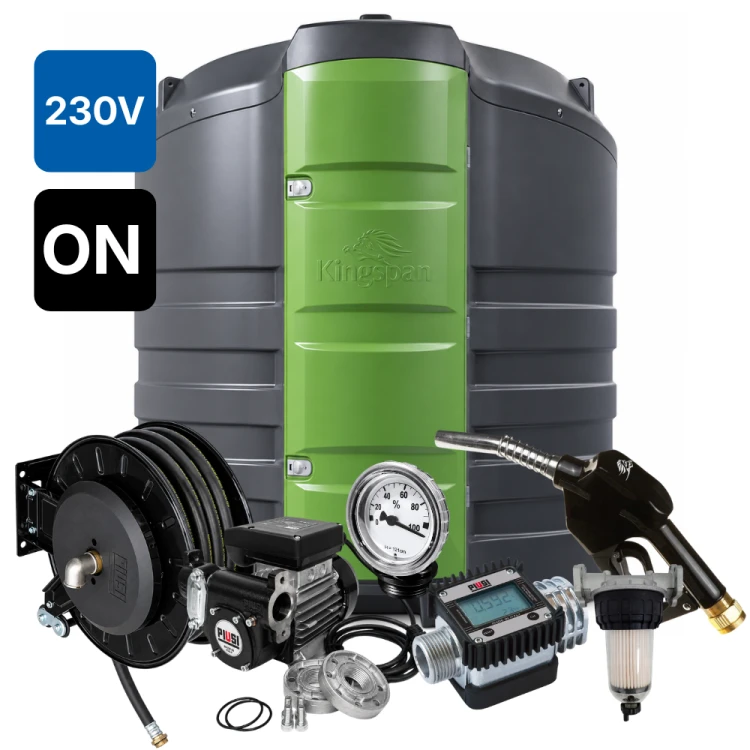 Zbiornik 2500L dwupłaszczowy do oleju napędowego FuelMaster ECO KINGSPAN 230V K24 szklany filtr ON ze zwijadłem Sklep Profitank