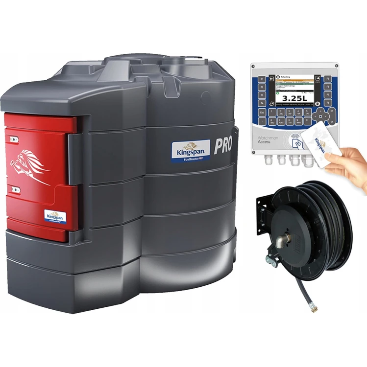 Zbiornik 5000L dwupłaszczowy do oleju napędowego FuelMaster PRO KINGSPAN 230V system kontroli ON ze zwijadłem Sklep Profitank