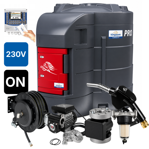 Zbiornik 9000L dwupłaszczowy do oleju napędowego FuelMaster PRO KINGSPAN 230V system kontroli ON ze zwijadłem Sklep Profitank