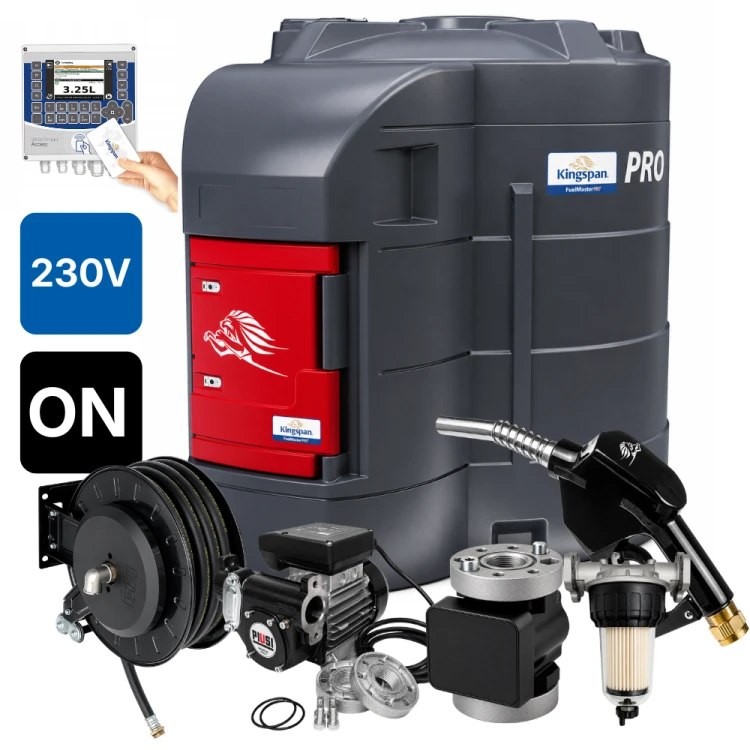 Zbiornik 9000L dwupłaszczowy do oleju napędowego FuelMaster PRO KINGSPAN 230V system kontroli ON ze zwijadłem Sklep Profitank