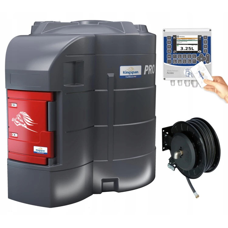Zbiornik 9000L dwupłaszczowy do oleju napędowego FuelMaster PRO KINGSPAN 230V system kontroli ON ze zwijadłem Sklep Profitank