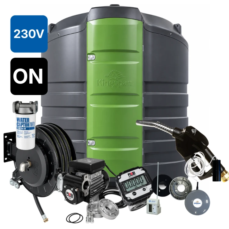 Zbiornik 2500L dwupłaszczowy do oleju napędowego FuelMaster Standard KINGSPAN 230V K600B/3 ON ze zwijadłem Sklep Profitank