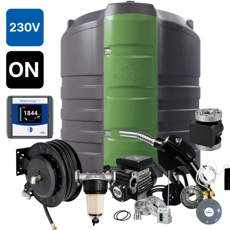 Zbiornik 2500L dwupłaszczowy do oleju napędowego FuelMaster SMART KINGSPAN 230V watchman FLO ON ze zwijadłem Sklep Profitank
