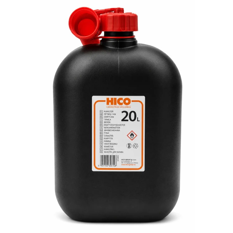 Kanister 20L na paliwo Hico PB ON czarny Sklep Profitank