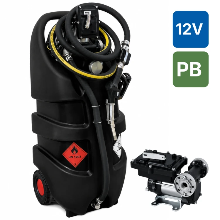 Zbiornik 110L mobilny do benzyny EmilCaddy Emiliana z pompą PIUSI 12V PB Sklep Profitank