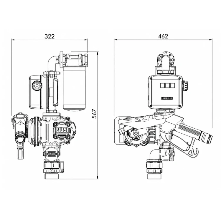 Zestaw DRUM ATEX dystrybutor do benzyny 230V licznik PIUSI Pb Sklep Profitank