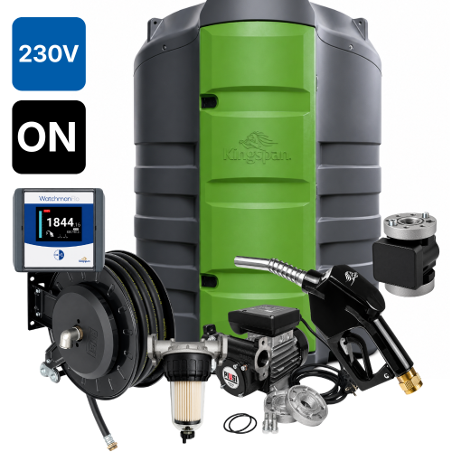 Zbiornik 1500L dwupłaszczowy do oleju napędowego FuelMaster SMART KINGSPAN 230V Watchman FLO ON ze zwijadłem Sklep Profitank