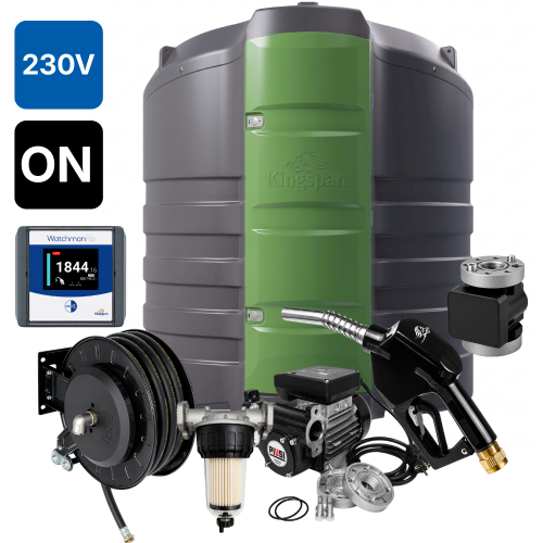 Zbiornik 2500L dwupłaszczowy do oleju napędowego FuelMaster SMART KINGSPAN 230V watchman FLO ON ze zwijadłem Sklep Profitank.png