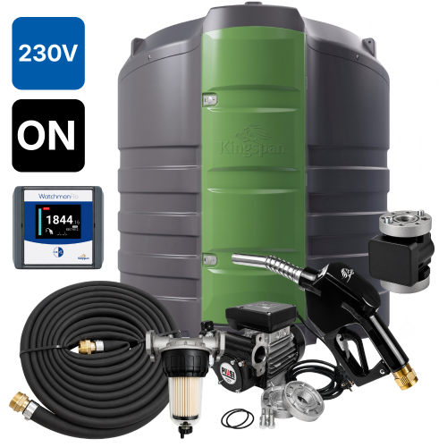 Zbiornik 2500L dwupłaszczowy do oleju napędowego FuelMaster SMART KINGSPAN 230V watchman FLO ON z wężem Sklep Profitank.png