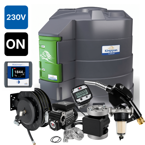 Zbiornik 5000L dwupłaszczowy do oleju napędowego FuelMaster SMART KINGSPAN 230V watchman FLO ON ze zwijadłem Sklep Profitank